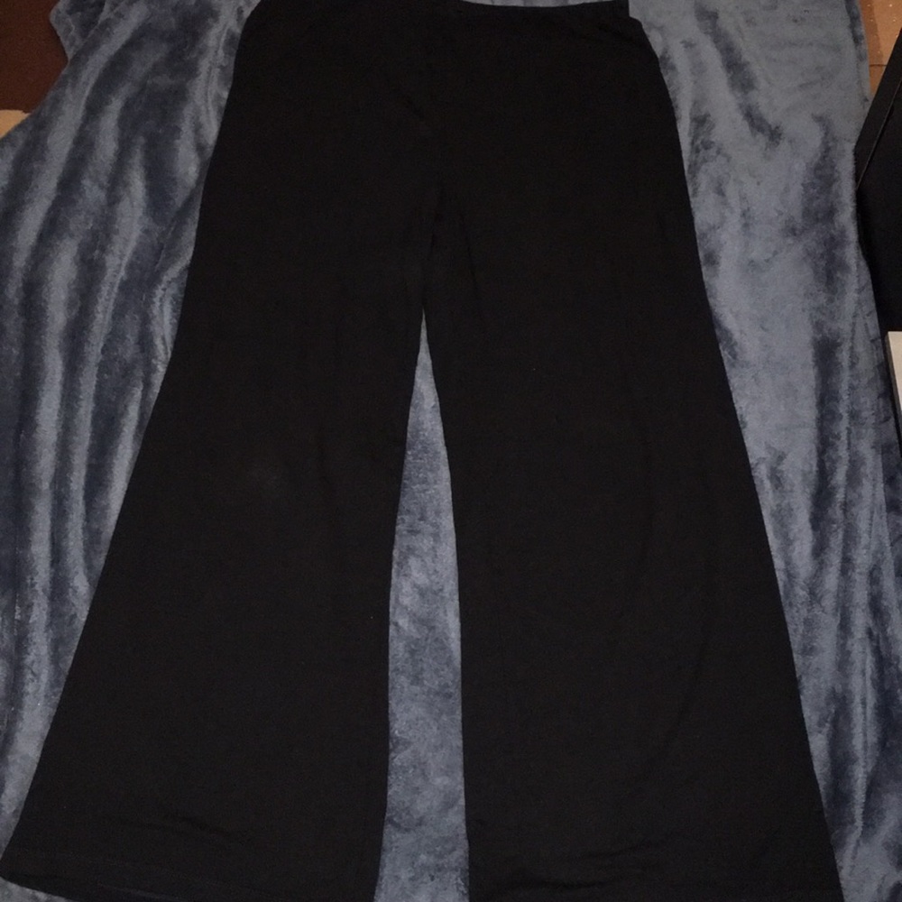 MS Collection Wide Leg Black Pants
